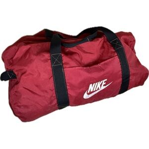 Vintage Nike Duffle Gym Bag 80s 90s Red